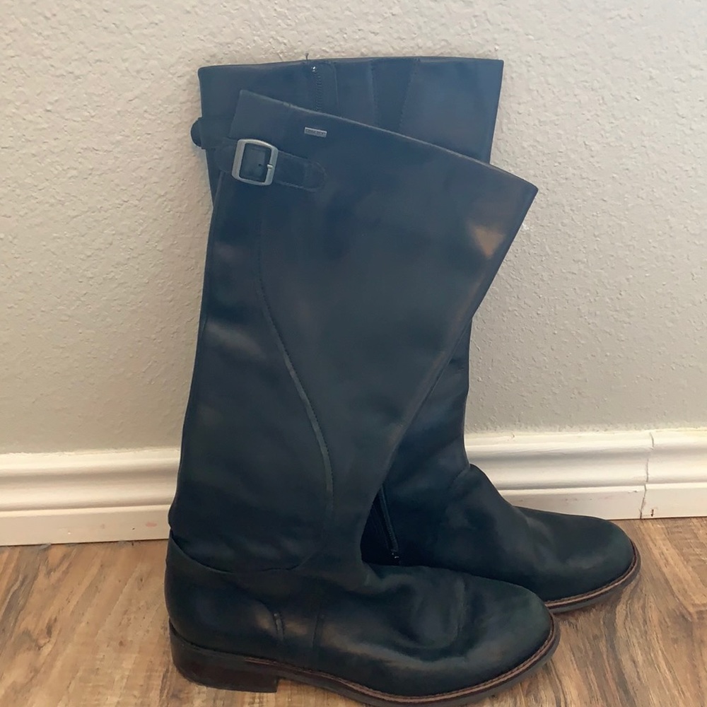 Clarks waterproof leather riding boots